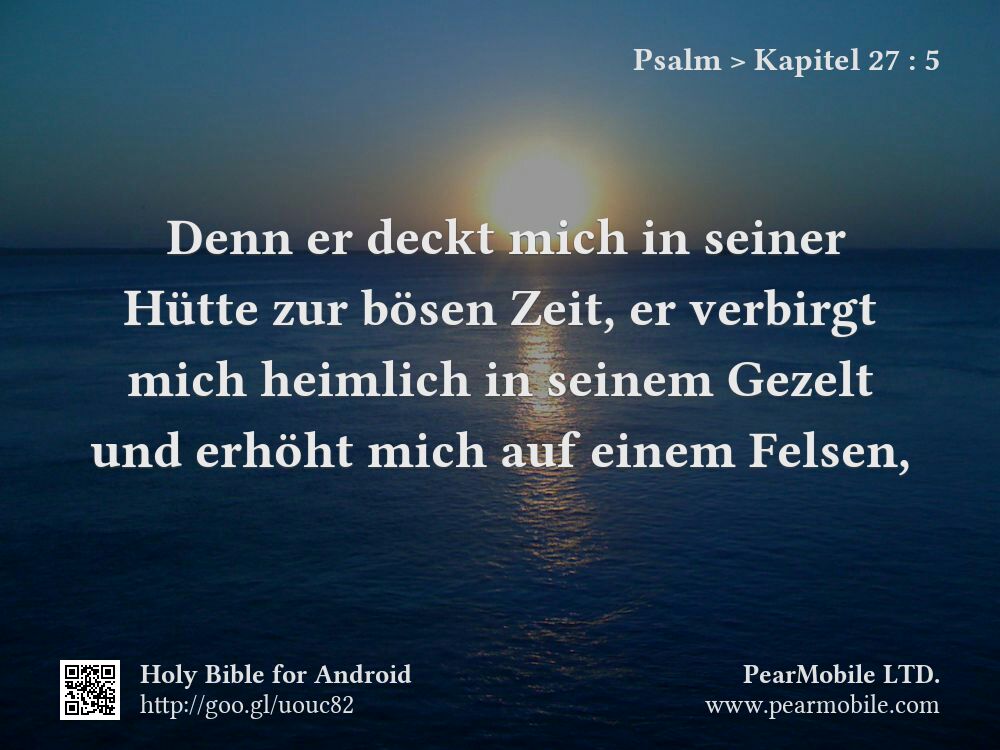 Psalm, Kapitel 27:5